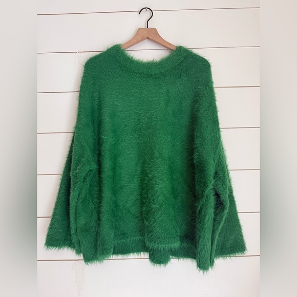 Free People Harrison Bunny Fuzzy Pullover Crewneck Sweater - Picture 2 of 11